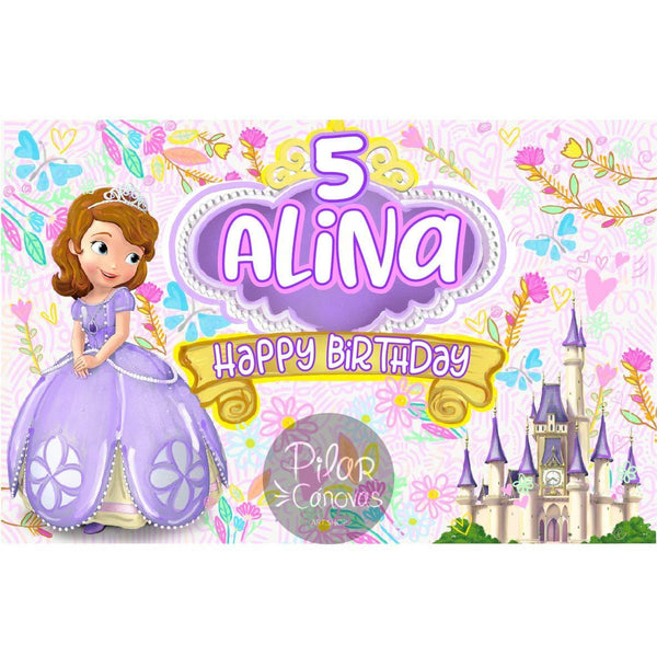 Personalized Party Banner Princess Sophia