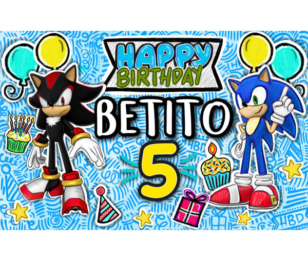 Personalized Party Banner Sonic 4