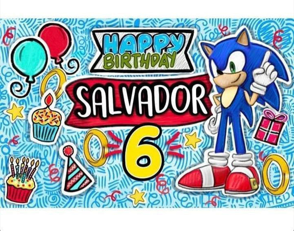 Personalized Party Banner Sonic 2