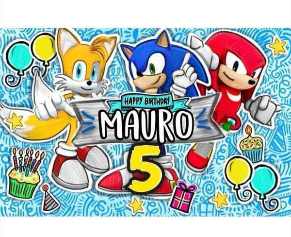 Personalized Party Banner Sonic 3