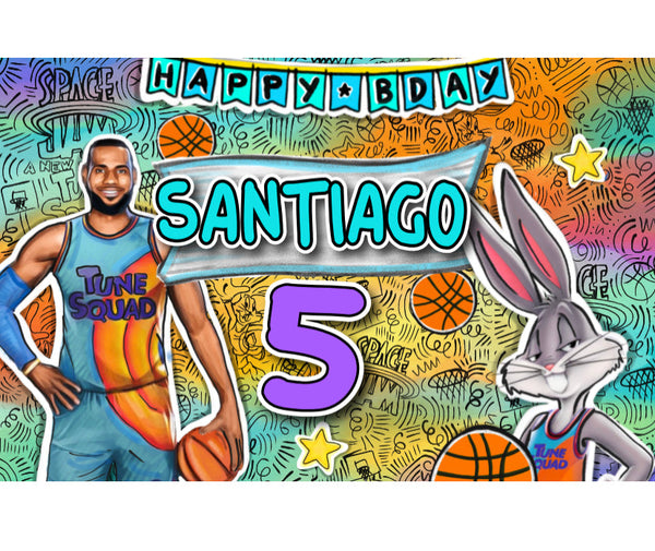 Personalized Party Banner Space Jam