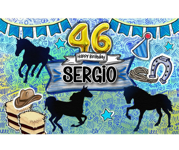 Personalized Party Banner Cowboy